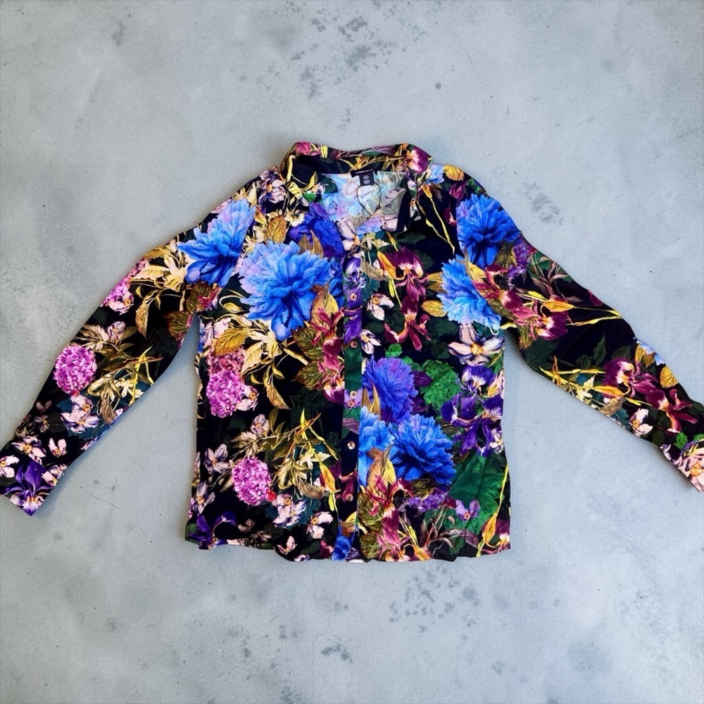 Karen Millen Ladies vibrant springtime bohemian button down blouse NWT MSRP $279 - Picture 2 of 10